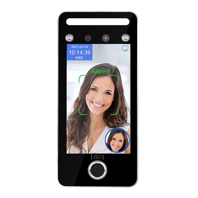 Dispositivo da impressão digital do reconhecimento de cara do tela táctil 4,3 polegadas para o acesso da empresa
