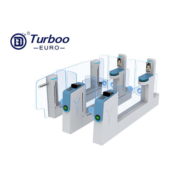 Portas de balanço dobro do aeroporto do torniquete RS485 da porta de velocidade da identificação